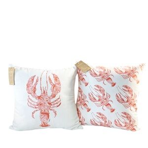 NEW Amanda Klein Co. LOBSTER/CRAWFISH DESIGN THROW PILLOW